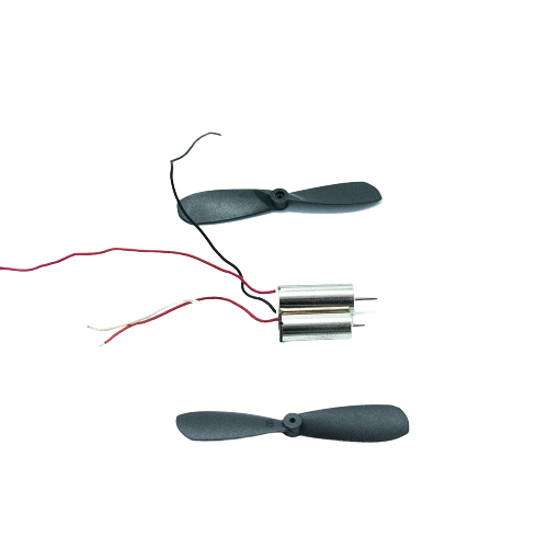 Mini Coreless Motor with Propeller Blades for RC Aeroplane Helicopter (Pack of 2 - CW and CCW)